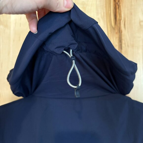 New RLX Ralph Lauren Golf Men's Wicking Full Zip Jacket M Navy $248 Stow Hood - Picture 4 of 14